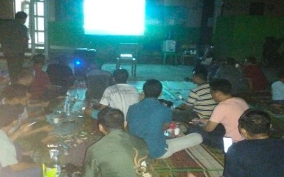 Civitas Penggiat Olah Raga MTsN 1 Siak Nobar Semifinal Piala Asia U-23 Timnas Indonesia Vs Uzbekistan BersamaWarga